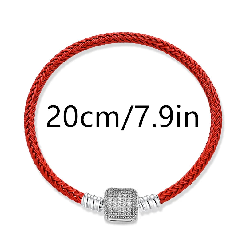 Colgante de plata 925 con forma de serpiente para San Valentín, ideal para pulseras originales de plata de ley 925 para mujer, regalo de joyería DIY.