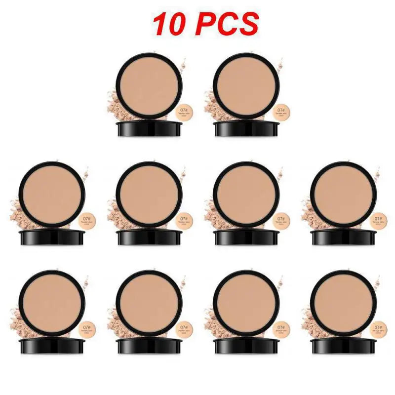 Pressed Powder Waterproof Long-lasting Full Coverage Face Compact Setting Powder Makeup Foundation Oil Control Cosmetics