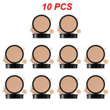 Pressed Powder Waterproof Long-lasting Full Coverage Face Compact Setting Powder Makeup Foundation Oil Control Cosmetics