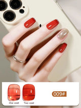 1-12PCS 12ML Ice Clear Amber Gel Nail Polish 2025 Autumn and Winter Popular White Transparent Caramel Color Nail Gel Nail Art