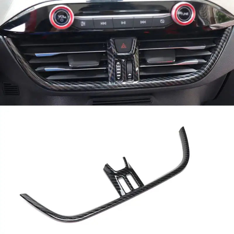 Embellecedor de cubierta de botón para interruptor de aire acondicionado de faros delanteros, volante, ventana interior, apariencia de fibra de carbono para Ford Focus MK4 2019 2020