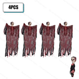 10/8/4/2/1PC Halloween Garden Decor Scary Hanging Ghost Skeleton Skull Grim Reaper Outdoor Haunted House Spooky Party Supplies