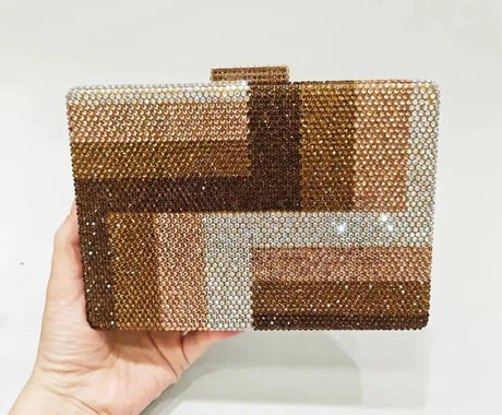 XIYUAN 2025 Women's Wallet Gem Dinner Clutch Purses Wedding Party Christmas Gift Evening Purse Bag Glass Rhinestone Evening Bags - Lootquake