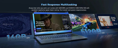 ACEMAGIC Gaming Notebook AMD Ryzen 7 5700U(Beat i7-1265U) ackbed Laptop Keyboard RAM 16GB NVME SSD 512GB "Full HD 1920x1080 - Lootquake