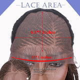28" Knotless Box Braids Wig | Long | Lace Front | With Baby Hair | Afro Brazilian Style