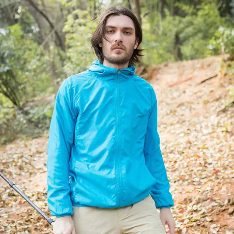 Camping Waterproof Jacket Men Women Windbreaker Men Raincoat Rain Jacket Men Waterproof Hiking Climbing Clothes Sun Protection - Lootquake