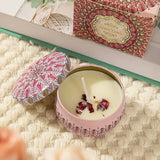 Velas aromáticas de osmanthus y gardenia con pétalos. Pequeñas velas aromáticas románticas para cumpleaños de niñas. Aromaterapia para el hogar.