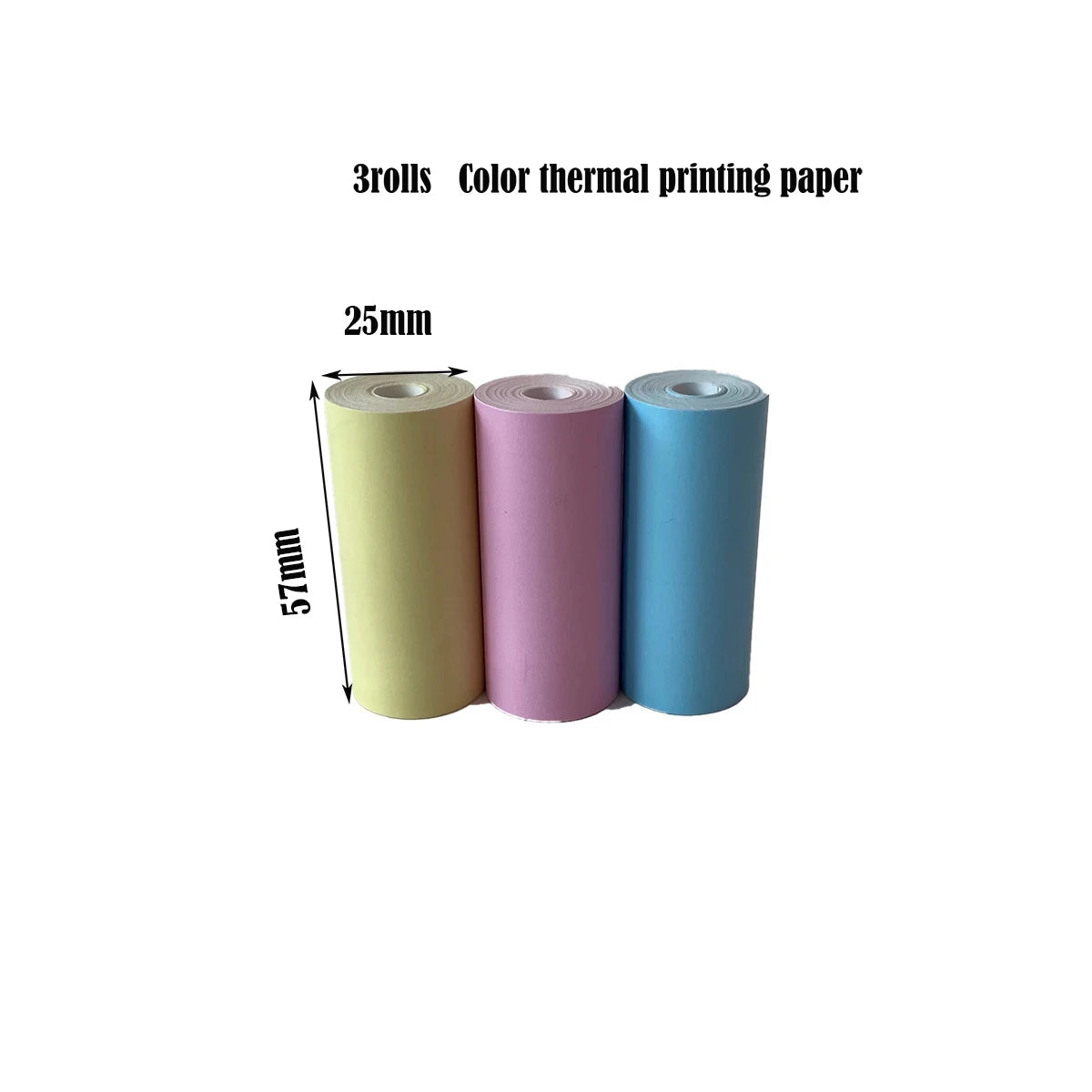 Mini impresora de 57 x 25 mm, papel térmico, etiqueta adhesiva, papel autoadhesivo para niños, impresión instantánea, cámara, impresora de bolsillo