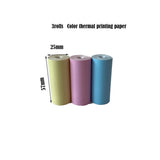 Mini impresora de 57 x 25 mm, papel térmico, etiqueta adhesiva, papel autoadhesivo para niños, impresión instantánea, cámara, impresora de bolsillo