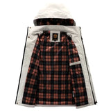 Fashion Men Casual Windbreaker Jacket Hooded Jacket Man Waterproof Outdoor Soft Shell Winter Coat Clothing Warm Fleece Thick - Lootquake