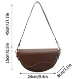 Small PU Leather Saddle Armpit Bags for Women 2024 Summer Chain Shoulder Crossbody Bag Ladies Vintage Underarm Handbags bolsa - Lootquake
