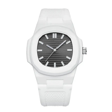 Square Stripe Color Silicone Men Watches Luxury Brand Waterproof Quartz Sport Couple Wristwatch Lover Gifts Rlojes Para Hombre - Lootquake