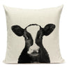Black and White Cute Animals Cushion Cover - Animal Portrait Decoration Throw Pillow Case 45x45cm for Home Sofa Decor