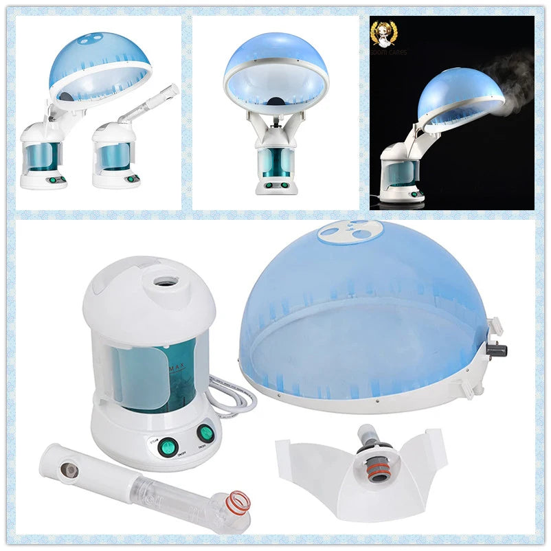 Vaporisateur vapeur pour le visage et les cheveux, humidificateur, brumisateur nano chaud, vaporisateur d'ozone pour le visage, hydratant pour les cheveux, appareil à vapeur pour salon à domicile