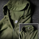 Camo Winter Tactical Sets Men Shark Skin Soft Shell Hooded Jacket+Multi-pocket Straight Cargo Pant 2Pcs Suits Waterproof Set - Lootquake