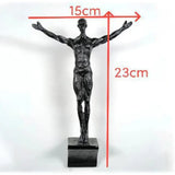 Escultura de resina de atleta moderna y sencilla para Navidad de 2024, escultura creativa de hombre escalador, escultura de pared acabada a mano para arte mural.