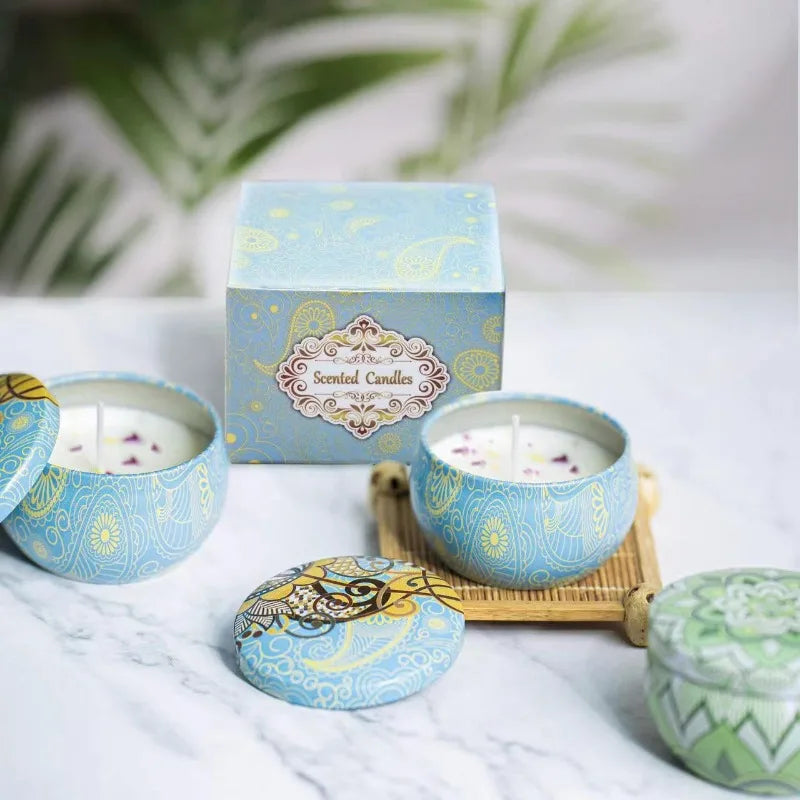 Coffret de bougies parfumées, 1 pièce, motif arabe islamique, pot de bougie parfumée, sans fumée, pour couples, bougies d'encens romantiques
