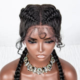 36" Twist Braided Wig | Lace Front | Natural Color | Clearance Sale