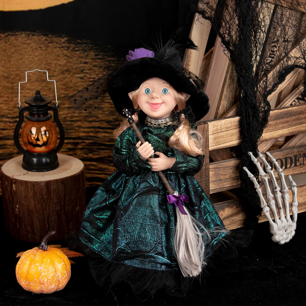 Halloween Witch Decoration Elf Boy Girl Doll Christmas Pendant Ornaments Home Decor Elf Hanging Decoration New Year Gifts