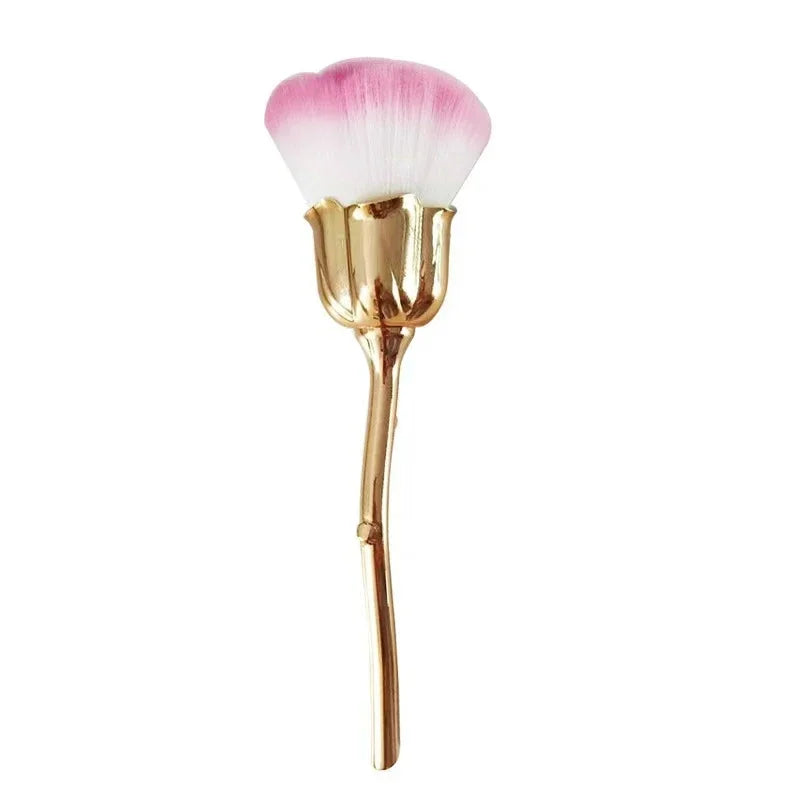 Flower Rose Nail Art Brush Remove Nail Dust Brushes Acrylic UV Gel Polish Powder Cleaning Tool Beauty Makeup Brushes