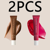 Summer Friday's Vanilla Beige Lip Balm Moisturizing Transparent Lipstick Set Lip Makeupv Smooth Soft Tube Mirror Lip Gloss