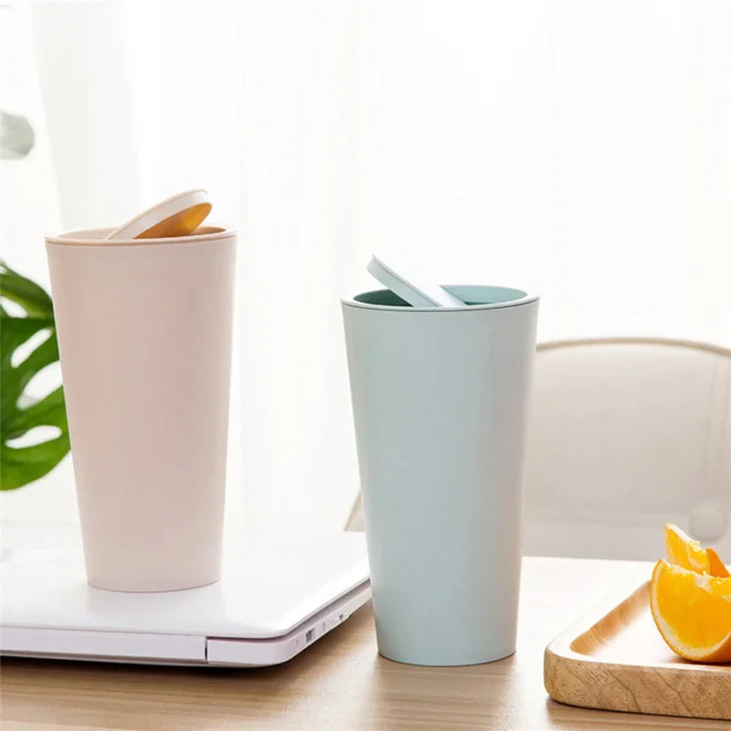 16.5x8cm Small Waste Bin Mini Desktop Trash Can for Desk Car Kitchen Dropship