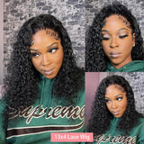 200% Density Short Curly Bob Wigs 13x4 Lace Front 4x4 Closure Deep Wave Brazilian Remy Human Hair 14 Inch