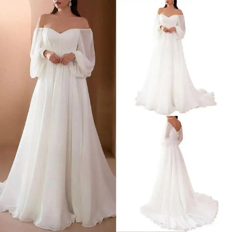 Party Dress Breathable Maxi Dress Lightweight Slim  Sexy White Elegant long Dress - Lootquake