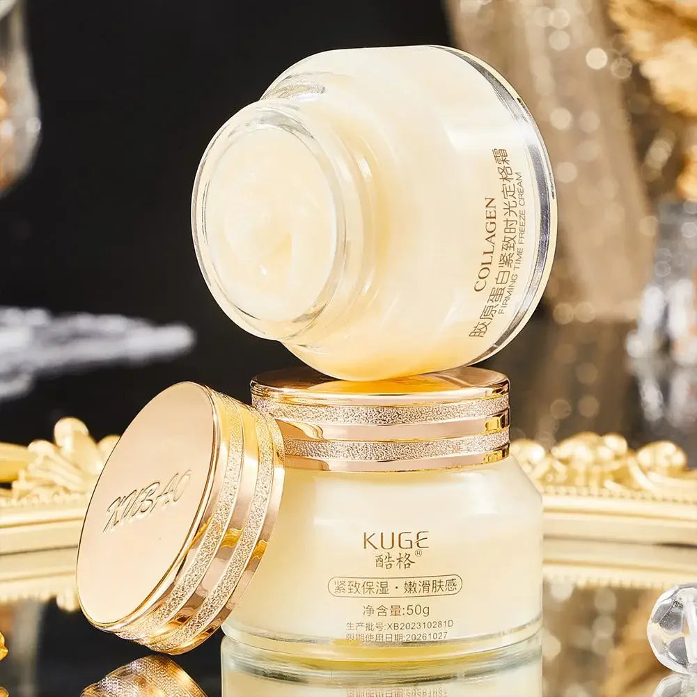 Crema facial de colágeno, reafirmante y reafirmante, hidratante, iluminadora, reduce arrugas y líneas finas, ilumina la piel.