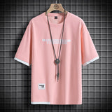 Hip Hop Loose Mens Streetwear T-shirts Casual Classic 2023 Summer Short Sleeves Black White Tshirt Tees Plus Oversize 5XL 6XL - Lootquake