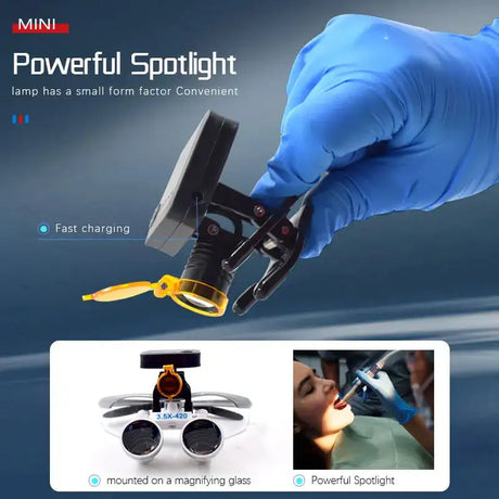 Wireless Dental Headlight Clip-on Headlamp With Optical Filter for Dental Lab Surgical Medical ENT Integrated Headlamp - Lootquake