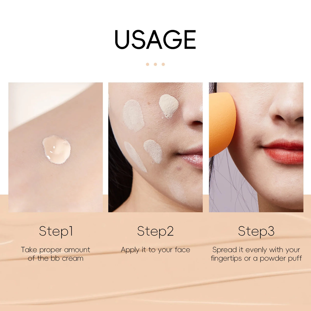 Natural Finish Foundation Cream 30ml Lightweight BB Cover Dark Circles Pores Oil Free Long Lasting Makeup Base