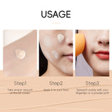 Natural Finish Foundation Cream 30ml Lightweight BB Cover Dark Circles Pores Oil Free Long Lasting Makeup Base