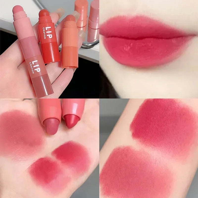 Lipstick Set Lip Gloss 4 Colors In 1 Matte Velvet Lipstick Pen Kit Lipliner Waterproof Lasting Not Fading Lip Makeup Cosmetics