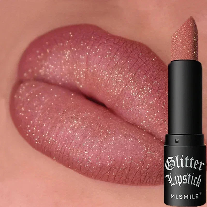 Diamond Pearlescent Lipstick Waterproof Long Lasting Non-stick Cup Matte Velvet Shiny Lipsticks Red Sexy Lips Makeup Cosmetics
