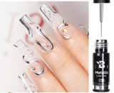 5ML Gold Silver Metallic Liner Paint Gel Polish Chrome Mirror Metal Effect Super Bright French UV LED Semi Permanent Nail Gel