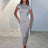BWQ 2024 Women Solid Color Slim Short Sleeve Casual Pullover Sumer Long Dress Skinny Sexy Daily Dress - Lootquake