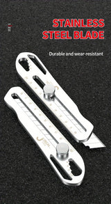 Couteau à papier peint robuste tout en acier épais, grand, tout en acier inoxydable, porte-outil durable de qualité industrielle
