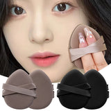 30Pcs Thickened Double Ribbon Wet Dry Dual-use Makeup Puff Black Skin Color Teardrop Shape Powder Puffs Foundation Cosmetic Tool