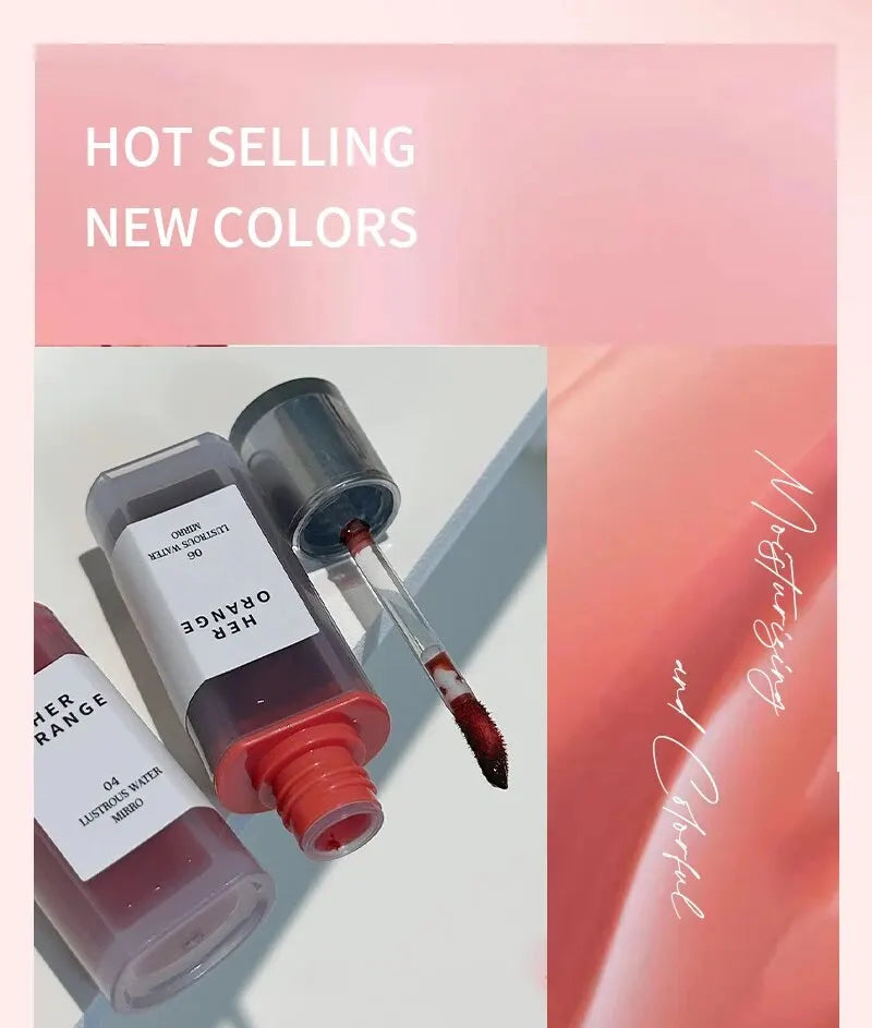 HERORANGEYingrun YueguangLip Gloss Non-stick Cup Lipstick Long-lasting Waterproof Lipstick Matte Lip Glaze Affordable Lipstick