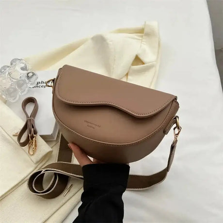 Small PU Leather Saddle Armpit Bags for Women 2024 Summer Chain Shoulder Crossbody Bag Ladies Vintage Underarm Handbags bolsa - Lootquake