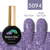 Rainbow Ghini UV LED Glitter Purple Gel Nail Polish 15ml Manicure Art Accessories Nail Glue Supplies for Professionals Varnishes
