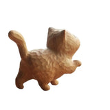 Cat Ornament Hand-carved Wooden Cat Statue Cute Tiny Cat Sculpture Creative Cartoon Animal Figurine Kids Gifts