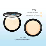 Polvos hidratantes naturales 2 en 1 para rostro, base suave, polvos compactos, maquillaje, corrector, cobertura de poros, blanqueamiento e iluminación.