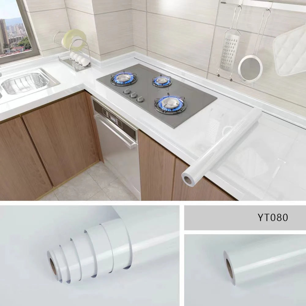 Film autocollant en marbre résistant à l'huile pour cuisine, 40 cm, imperméable, pour plan de travail, rénovation de meubles, carrelage mural