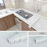 Film autocollant en marbre résistant à l'huile pour cuisine, 40 cm, imperméable, pour plan de travail, rénovation de meubles, carrelage mural