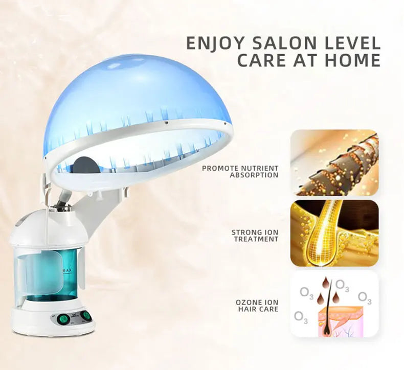 Vaporisateur vapeur pour le visage et les cheveux, humidificateur, brumisateur nano chaud, vaporisateur d'ozone pour le visage, hydratant pour les cheveux, appareil à vapeur pour salon à domicile