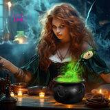 Halloween Fog-Enhanced Witch Cauldron Decor – DIY Floating Potion Set Perfect for Eerie Home Haunt Displays