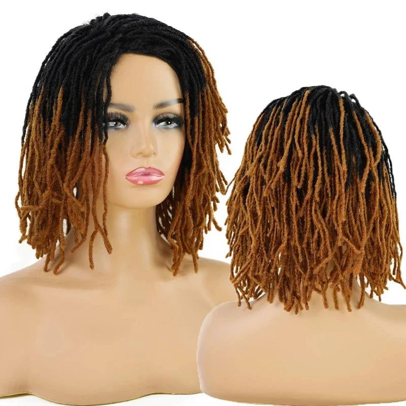 10 Inch | Short | Crochet | Synthetic | Fiber | Afro | Curly Twist | Dreadlock Wigs For Women