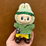 Ropa de bebé Labubu de 17 cm, conjunto de falda y caja ciega para muñecas Labubu, bonito juguete para vestir, regalo para festivales, regalo de cumpleaños, bonito regalo para fiestas.